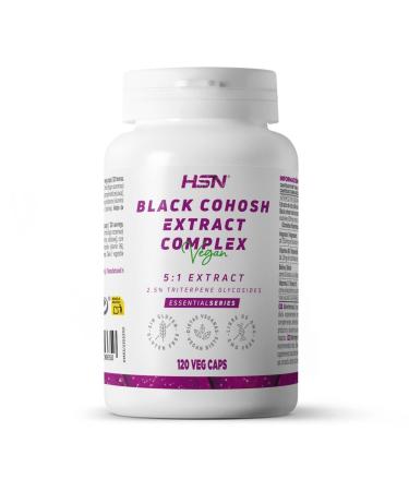 HSN Cohosh Cimicifuga Racemose black 800 mg 120 vegetable capsules helps with a calm and comfortable transition no GMO vegan glutenfree