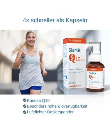 Siamit Q10 Komb Ubiquinon Drops (20ml) - Purely Vegan & High Dose Liposomal Coenzyme Kaneka Q10 | Supports Nerves & Immune System | MSE Pharmaceuticals Dr. Enzmann - Buy Online on GoSupps.com