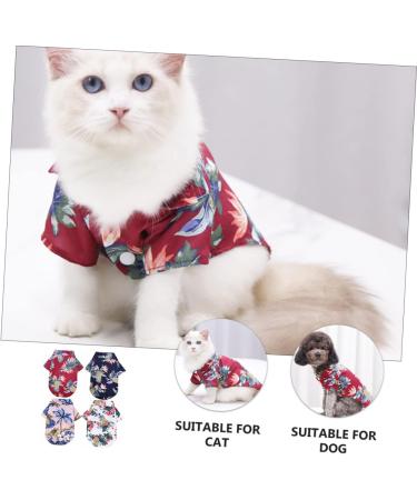 Buy Nusitou 4-Piece Pineapple Summer Pet Shirt Set for Dogs | Stylish Hawaiian Costumes for Golden Retrievers & Small Breeds - XS - Buy Online on GoSupps.com