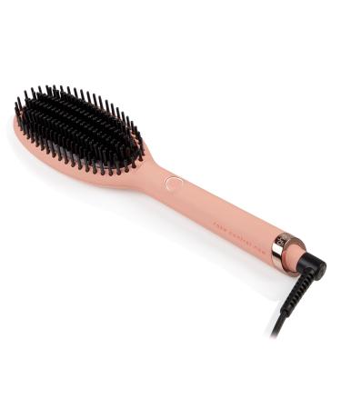 ghd Glide Hot Air Hair Brush Professional Smoothing Blow Dryer Ceramic Hair Straightener Styler and Blow Dry Brush Pink Peach Charity Collection