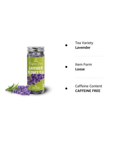 Lavender Flower Tea - 1.05 Oz (30 Cups) | Soothing Lavandula Tea | Vegan, GMO-Free, Caffeine-Free | Recycled Food Grade Pet Jar | 1.05 Ounce Jar - Buy Online on GoSupps.com