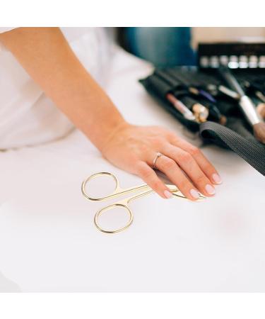 Premium Minkissy 3PCS Eyebrow Tweezers Scissors & Stainless Steel Nose Hair Removal Tool - Portable Makeup for Men & Women - Golden Black Silver - Buy Online on GoSupps.com