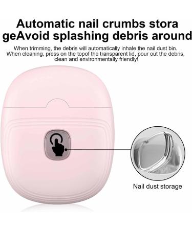 Guegine Electric Nail Clipper with 2 Speed Automatic Nail Cutter Nail Scraps Storage Cordless Rechargeable Fingernail Cutter with Led Light Kids Adults Elderlyautomatic Nail Clippers - Buy Online on GoSupps.com