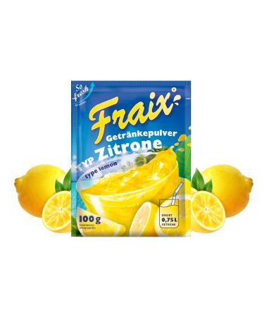 TSI Consumer Goods FRAIX Drink powder lemon 125 pieces 125 x 100 g value pack fruit instant powder with citrus flavor perfect for on the go birthday party
