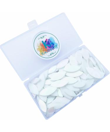 KALUCION 120 Pcs Iridescent White Petal Mosaic Tiles - Stained Glass Flower Petals Kit for Mosaics and Crafts - Buy Online on GoSupps.com