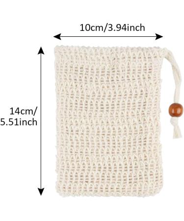  Dadabig 10 x Soap Bags Sisal Soap Bag Organic Soap Bag Soap Pouch Natural Fibre Soap Bag and Drawstring for Massage and Exfoliation - Buy Online on GoSupps.com