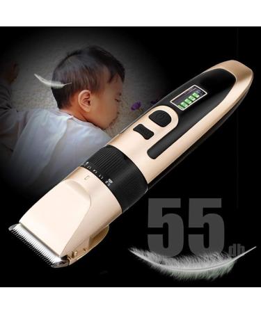 Easy Hair Clipper - Rechargeable Professional Electric Trimmer for Kids & Adults | Cordless Hair Cutting Razor with Power Display - Gold - Buy Online on GoSupps.com