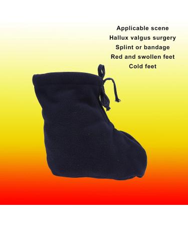 Dark Blue Cast Sock Toe Cover for Men and Women - Soft Fleece Orthosis Splint and Brace - Adjustable Cast Toe Cover for Swollen Feet - Size Small - Buy Online on GoSupps.com