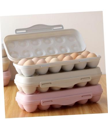 ABOOFAN 2pcs Anti-Collision Damage Chicken Containers for Fridge Pantry Egg Bins for Fridge Food re-usable Grey 30X11X6.5CM - Buy Online on GoSupps.com
