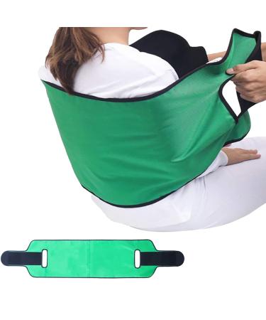 Transfer Sling Belt | 63 Inches Bed Assist Transfer Cushion Patient Assist Nursing Gait Belt with Durable Handles Transfer Elderly Limited Mobility (Green)