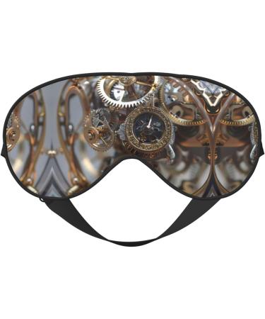 Buy Soft Clock Gear Print Sleep Eye Mask | Comfortable Eyeshade for Travel & Naps - Ideal for Men & Women - Buy Online on GoSupps.com