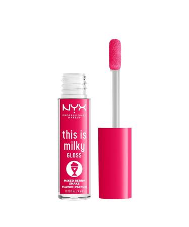 NYX Professional Makeup Milky Gloss Lip Gloss - Mixed Berry Shake (Raspberry) 12-Hour Hydration, Vegan & Scented - Buy Online on GoSupps.com