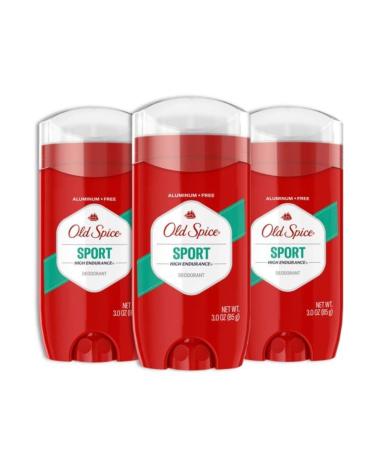 Old Spice Aluminum Free Deodorant for Men, High Endurance Sport, 3 Oz Each, Pack Of 3 High Endurance Deo, Pack of 3