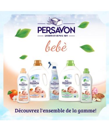 Persavon - Baby Detergent with Organic Sweet Almond Extract Hypoallergenic Sensitive Skin No Dye 33 Washes - 1500 ml - Buy Online on GoSupps.com