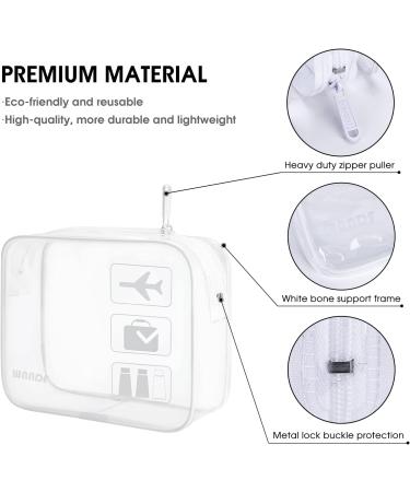 Portable Waterproof Travel Toiletry Bags - Set of 2 Clear Quart Size Cosmetic Pouches for Men and Women - Buy Online on GoSupps.com