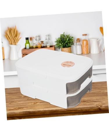 GRIRIW Box Refrigerator Egg Carton Plastic Drawers Containers with Lids Fridge Egg Storage Cases Egg Plate - Buy Online on GoSupps.com