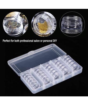 Nail Art Tip Display Box - 25 Transparent Storage Organizer for Salon | Sequin Glitter Accessories - Buy Online on GoSupps.com
