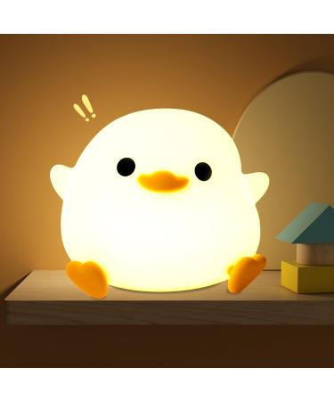 OkiyiD Duck Night Light Cute Duck Gifts for Girl Duck Lamp Gifts Bedside Lamp for Nursery ABS+SIL Touch Control Portable and Rechargeable Dimmable Birthday Gifts for Boys Girls (DoDo Duck) Color 2