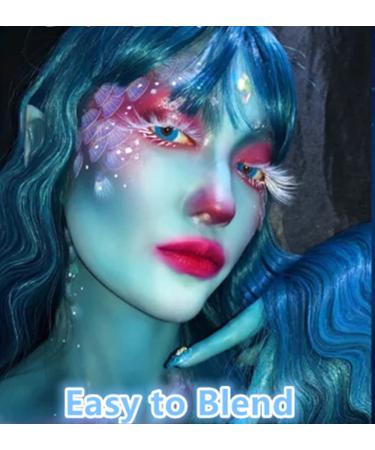 Go Ho Light Blue Face Paint - Washable Gel for Halloween Cosplay & Festivals | Full Coverage Body Paint for Adults & Kids - Buy Online on GoSupps.com