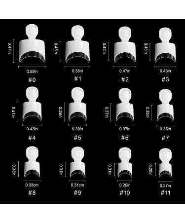 AORAEM Short French-White Clear Nail Tips 120pcs - 12 Sizes False Acrylic Press on Nails for Women - Buy Online on GoSupps.com