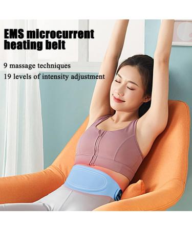 Wireless Stomach Heating Belt - 9 Modes 19 Intensities Hot Compression & Microstrom for Pain Relief - Buy Online on GoSupps.com