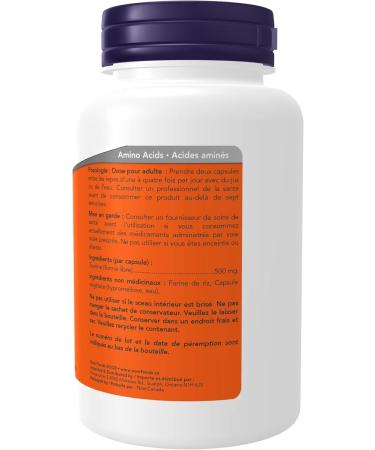 NOW - Taurine 500mg 100 Capsules - Buy Online on GoSupps.com