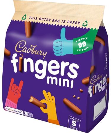  Cadbury Cadbury Mini Fingers Biscuits Bag| 6 x 19.3 g - Buy Online on GoSupps.com