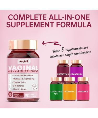 Vaginal Probiotics for Women pH Balance with Lactobacillus Probiotic Blend to Promote Healthy Vaginal Odor,Vaginal Flora - Women's Vaginal Health Probiotic 90 Count 90 Count (Pack of 1) - Buy Online on GoSupps.com