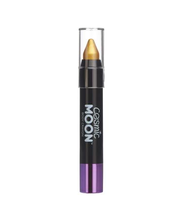 Cosmic Moon - Metallic Face Paint Stick/Body Crayon makeup for the Face & Body - 0.12oz - Easily create metallic designs like a pro! - Gold