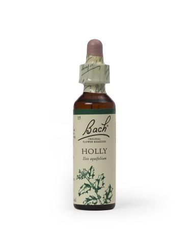 Bach Original Flower Remedies Holly Flower Remedy Flower Essences Vegan Formula Personal Emotional Wellness Easy & Effective 1 Dropper Bottle x 20 ml Natural Remedy