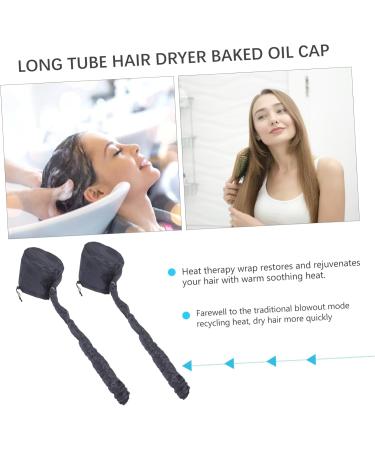 Baluue 2pcs Dry Hair Cap Deep Conditioning Cap Steamer Caps Blower Dryer Hat Thermal Hair Caps Black 190t - Buy Online on GoSupps.com