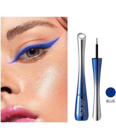 Color eyeliner professional liquid eyeliner pen with bright color makeup (blue) - Buy Online on GoSupps.com