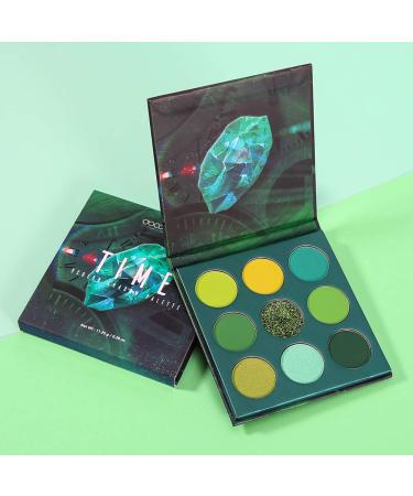 Docolor Gemstone Eyeshadow Palette - 9 Color Highly Pigmented Matte, Shimmer, Glitter & Cream Shadows | Long Lasting, Waterproof & Blendable Makeup Palette (Green) - Buy Online on GoSupps.com