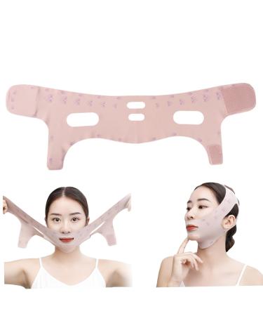 Double Chin Reducer V Line Lifting Face Belt High-Elastic Face Slimming Strap Reusable Face Sculpting Sleep Mask for Tightening Skin Preventing Sagging (Style 1)