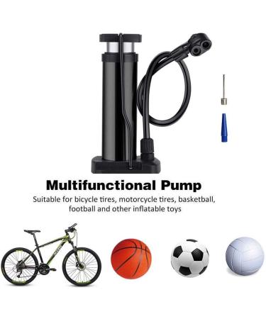 Portable Foot Activated Mini Bike Pump | Universal Presta & Schrader Valve | High Pressure up to 120PSI | Compact Tire Pump for Bikes, Basketballs, Footballs & Mountain Bikes (Black) - Buy Online on GoSupps.com