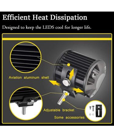 Shangyuan Pontoon Boat Docking Light Set - Marine LED Lights for Kayak, Bass, Jon Fishing Boat - 2pcs 18w 6Led White Lights - Buy Online on GoSupps.com