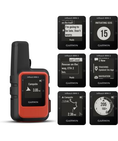 Garmin inReach Mini 2 Satellite Communicator Bundle (Flame Red) with Wearable4U Power Pack - Orange + Power Pack - Buy Online on GoSupps.com