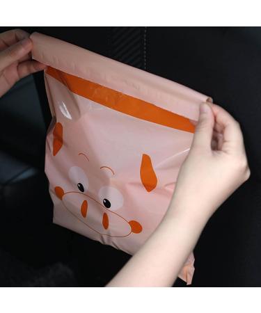 Car Trash Bags Easy Stick-On Multi-Purpose Garbage Bags | -Adhesive Vomit Bags Water-Proof Garbage Bag for Motion Sickness Bedroom Rowces 15 Pink Pigs - Buy Online on GoSupps.com