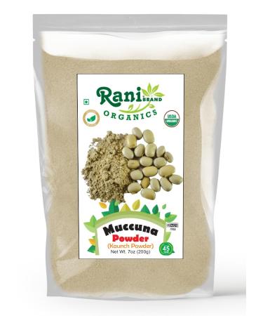 Rani Organic Mucuna Powder (Kaunch Powder) 7oz (200g) All Natural | No Color | Gluten Friendly | Vegan | Non-GMO | Kosher | No Salt or fillers | Indian Origin | USDA Organic Certified ORGANIC (BAG) 7 Ounce (Pack of 1)