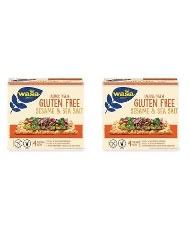 Wasa Crispbread Gluten Free & Lactose Free Sesame & Sea Salt (240g) (Pack of 2) 240 g (Pack of 2)