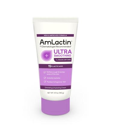 AmLactin Crepe Firming Cream - 12 oz Body Cream with 15% Lactic Acid - Exfoliator and Moisturizer for Crepey Dry Skin & Ultra Smoothing - 4.9 oz Body & Hand Cream with 15% Lactic Acid - Buy Online on GoSupps.com