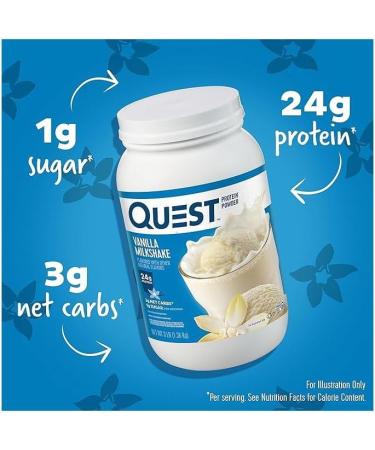 Quest Vanilla Milkshake 24g Protein 3 Pound and Cookies & Cream 20g Protein 1.6 Pound Protein Powders - Buy Online on GoSupps.com