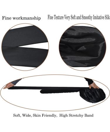 Bonnet Queen Satin Silk Sleeping Cap - Adjustable Hair Care Protection for Curly Long Hair - Breathable Night Curler in Black & Pink | Mr. Motorship - Buy Online on GoSupps.com