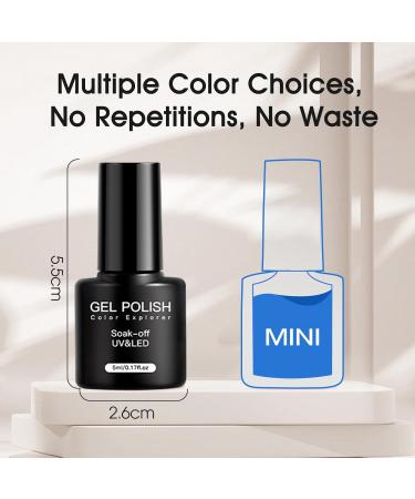 Gelfavor 14 PCS Gel Nail Polish Kit Classic White & Black with Mini UV Light Base & Top Coat Soak Off DIY Gel Kit for All Seasons | 14SET-001-Mini - Buy Online on GoSupps.com