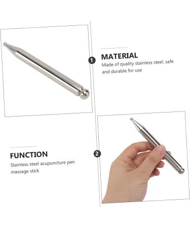 Healeved Acupuncture Pen - Stainless Steel Self-Massage Bar & Trigger Point Device for Thai Massage & Face Care - Buy Online on GoSupps.com