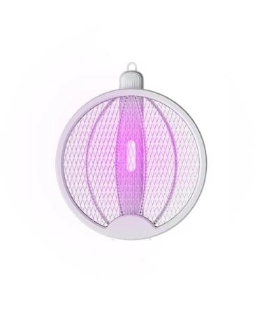 Electric Bug Swatter Rechargeable Bug Zapper 3-in-1 Electric Mosquito Swat 3000V High Voltage LED Handheld Mosquito Swat with 3-Layer Safety Net USB Rechargeable Portable Fly Swat