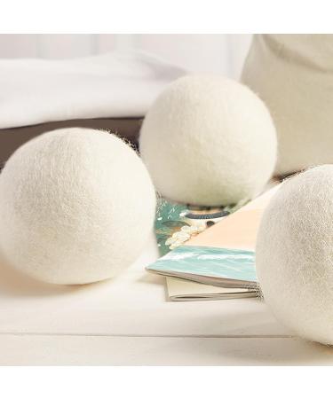 Nchdewui 6 Pieces Dryer Balls Wool Dryer Balls for Fabric Softening Reduce Drying Time Noise Static-Cling & Wrinkles With No Bad Odor - Buy Online on GoSupps.com