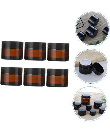 Angoily 6 Sets Cream Bottle Eye Cream Bottle Airless Clear Container with Lid Clear Jars Clear Round Jars Shot Glass with Lid Lotion Sample Cosmetic Travel Brown Glass With Cover - Buy Online on GoSupps.com