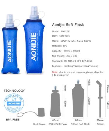Aonijie 5L Ultra-Light Bike Backpack with 500ml Bottle - Multifunctional Drinking Bag for Hiking Running & Climbing - Black - Buy Online on GoSupps.com