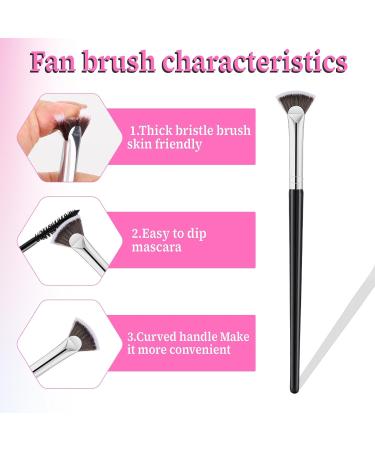 3PCS Folding Lash Brush Set - Multifunctional Scalloped Fan Shape for Clump-Free Eyelashes | Eyelash Comb & Separator Tool for Perfect Lashes - Buy Online on GoSupps.com